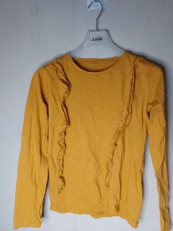 Tee-shirt manche longue jaune "Zeeman"