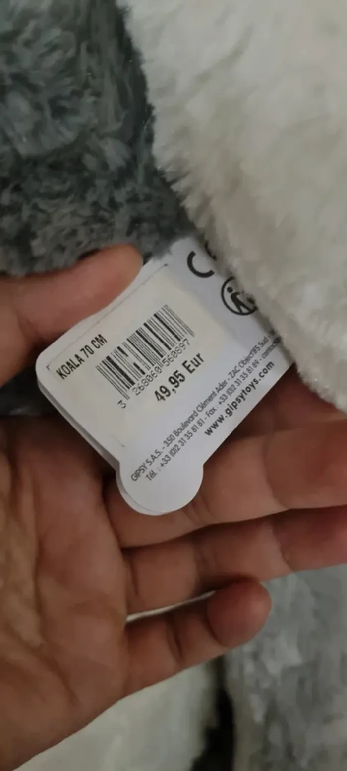Peluche koala 70 cm Neuf Gipsy Toys Jamais servi - photo numéro 2