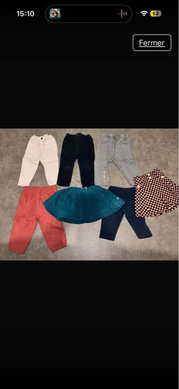 Lot pantalons et jupes bébé fille taille 12 mois