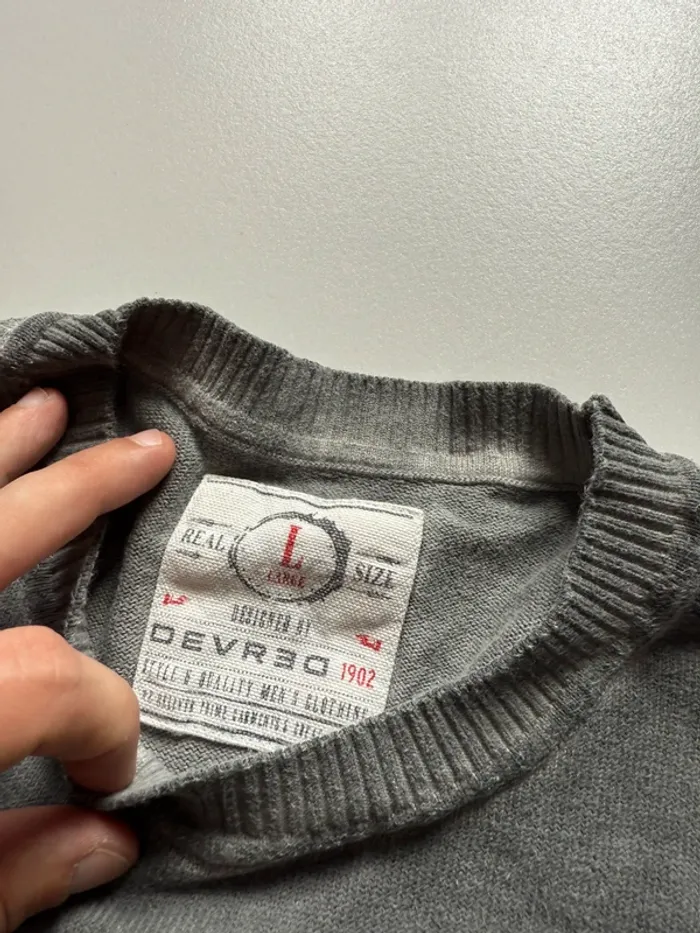 Pull gris avec étoile américaine - photo numéro 4
