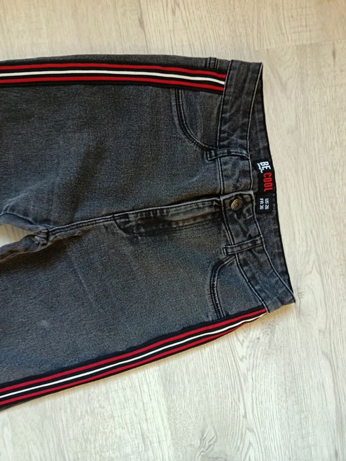 Pantalon Jennyfer 36 S slim bande ligne côté ado femme - photo numéro 7