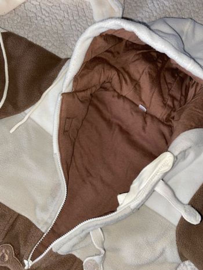 Lot manteau chaud hiver + bonnet ourson 24 mois - photo numéro 3