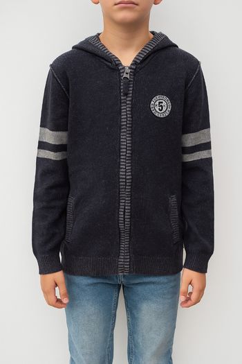 Gilet zippé bleu marine à capuche - Orchestra - 8 ans / 128 cm