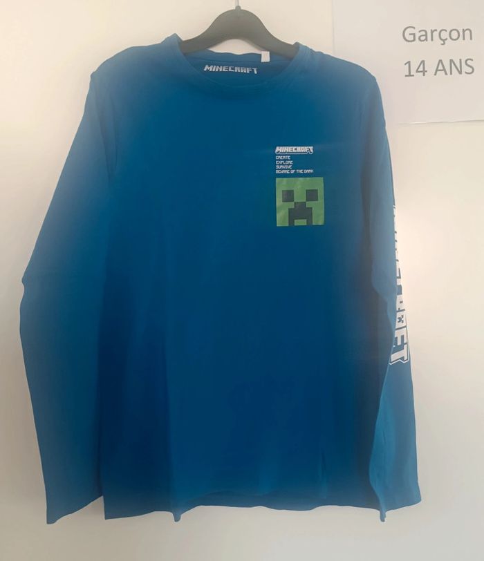 T-shirt ml Minecraft 14 ans