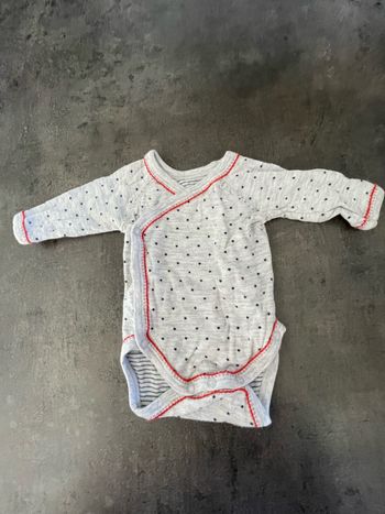 Body gris petit bateau naissance /50 cm
