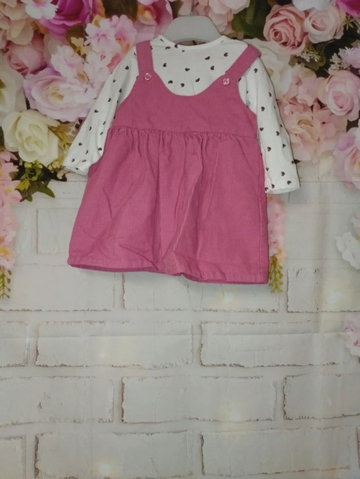 Robe avec tee shirt rose 6mois