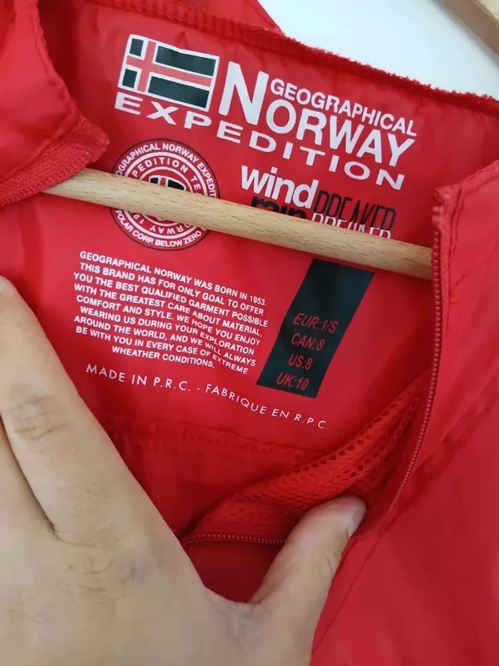 Kway géographique norway S rouge - photo numéro 3