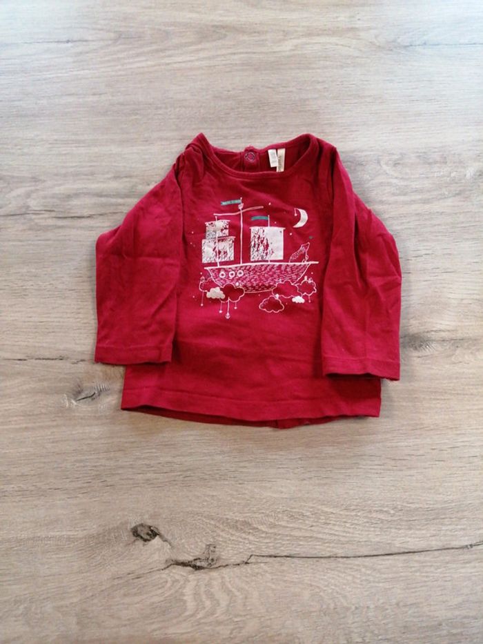 5 tee shirts manches longues 12 mois - photo numéro 7