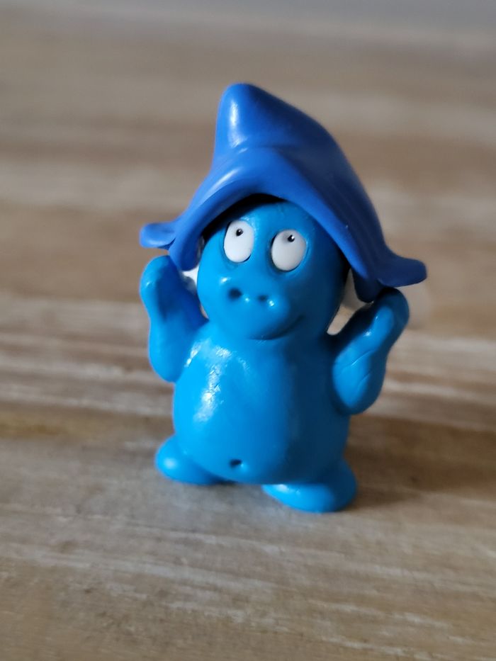 Lot de 2 figurines Kinder gnomes bleus painty ten - photo numéro 2