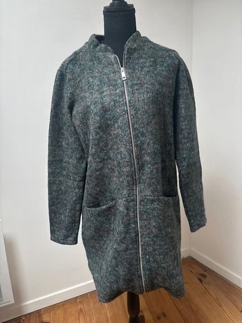 Veste longue à poche