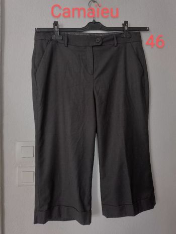 Pantacourt chic à revers femme 46