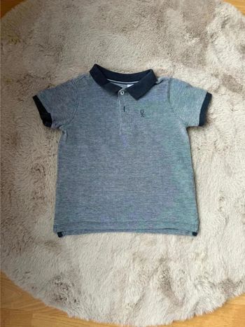Polo Okaïdi Bleu Marine Chiné Neuf Sans Étiquette - 5 ans - Envoi Soigné et Rapide