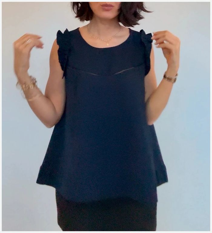 Blouse bleue marine taille L - Grace & Mila - parfait état - photo numéro 3