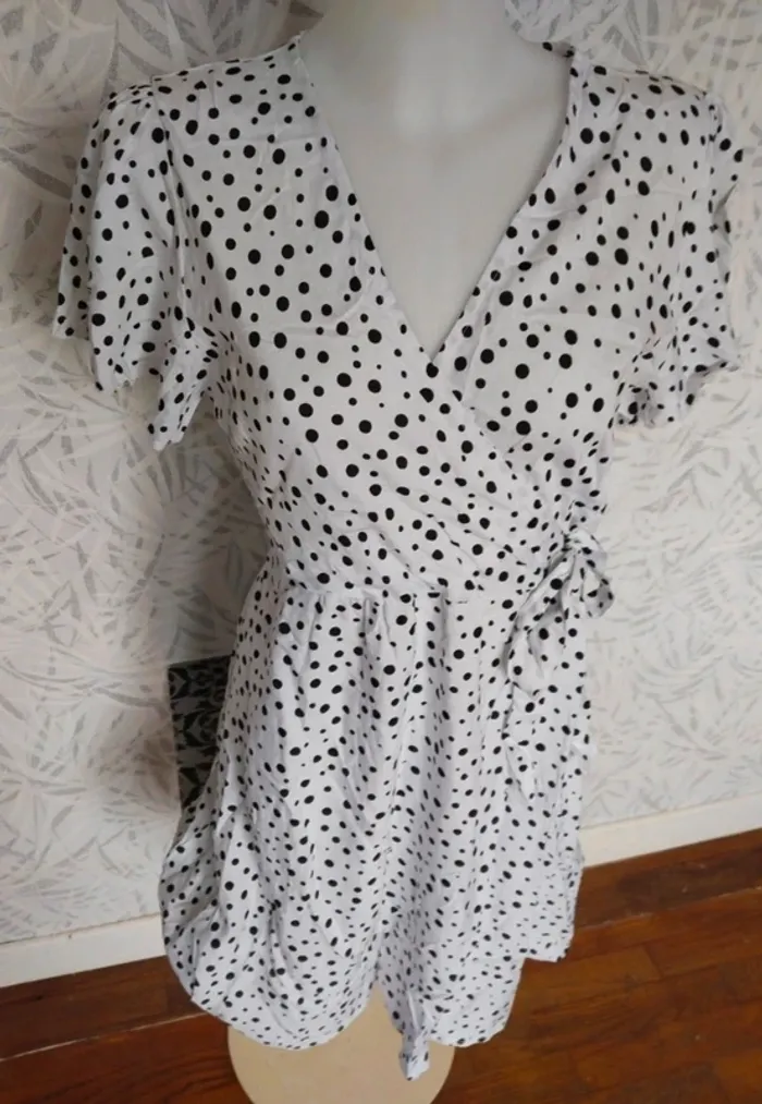 Sublime robe d'été femme à pois taille S/M 36/38 - photo numéro 3