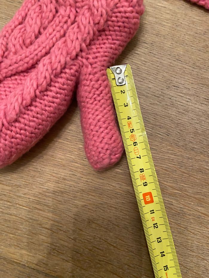 Lot snood/cape et moufles assorties Okaïdi fuschia taille 4/6 ans - photo numéro 9