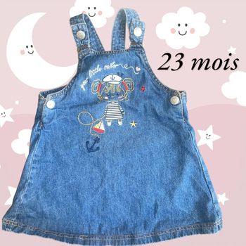 Robe salopette en jean