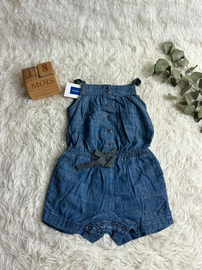 Combinaison bleue Miniman taille 18 mois