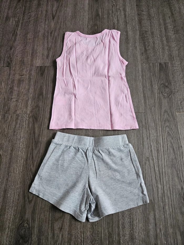 Ensemble short fille rose et gris Taille 5 ans - photo numéro 2