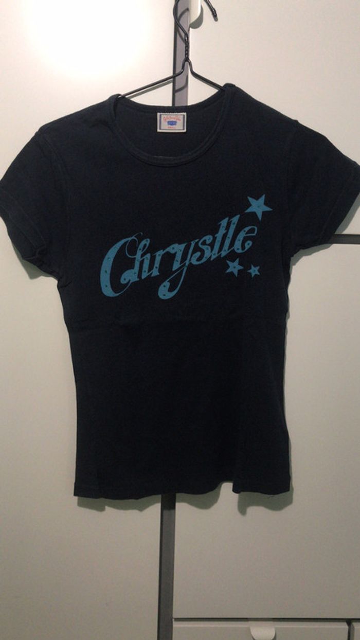 Teeshirt marine avec strass bleus taille S - photo numéro 8