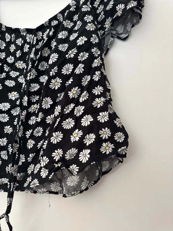 Blouse noire avec fleurs Primark - photo numéro 5