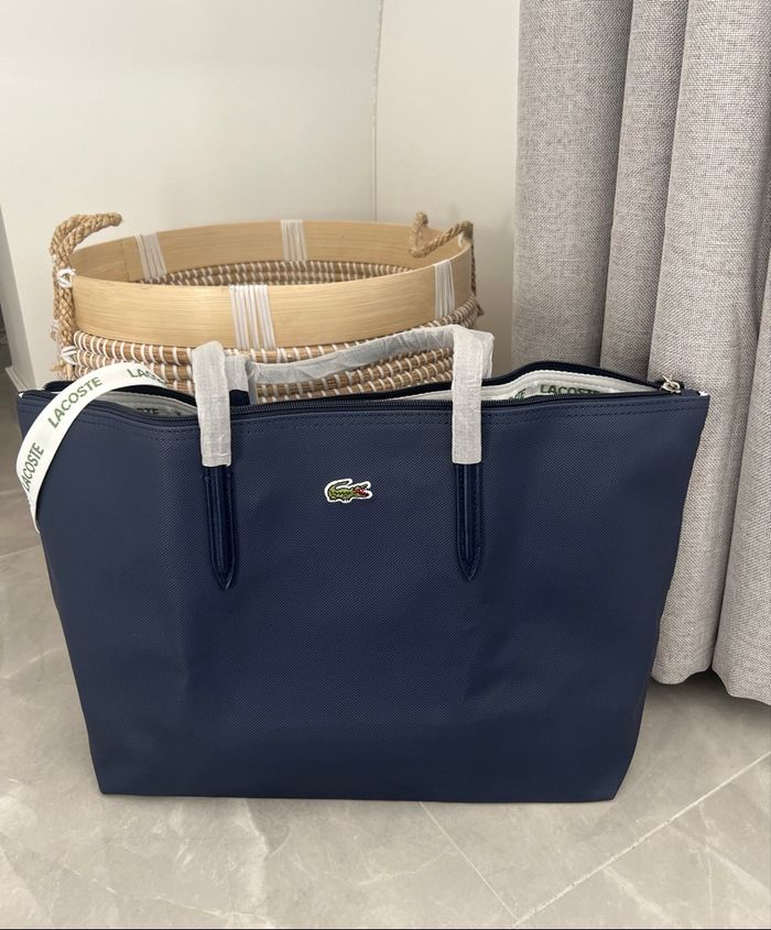 Sac à main Lacoste femme bleu marine