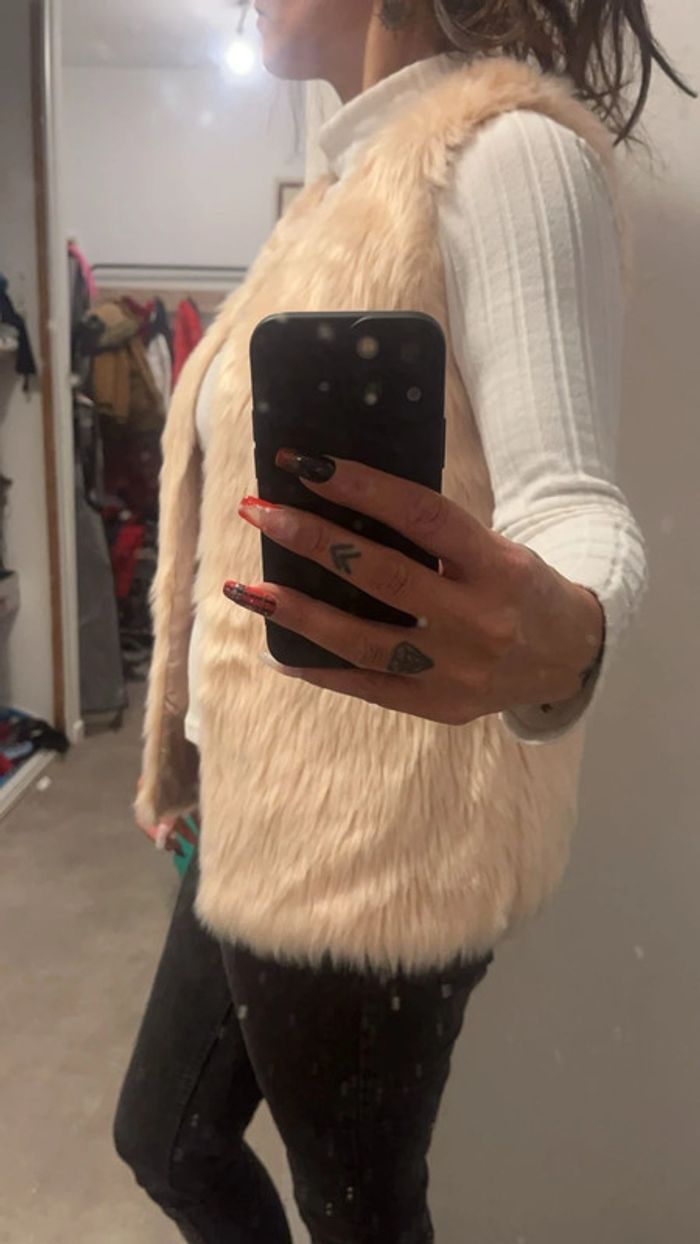 Gilet fausse fourrure