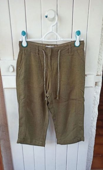 Pantacourt léger kaki camaïeu t.36 neuf