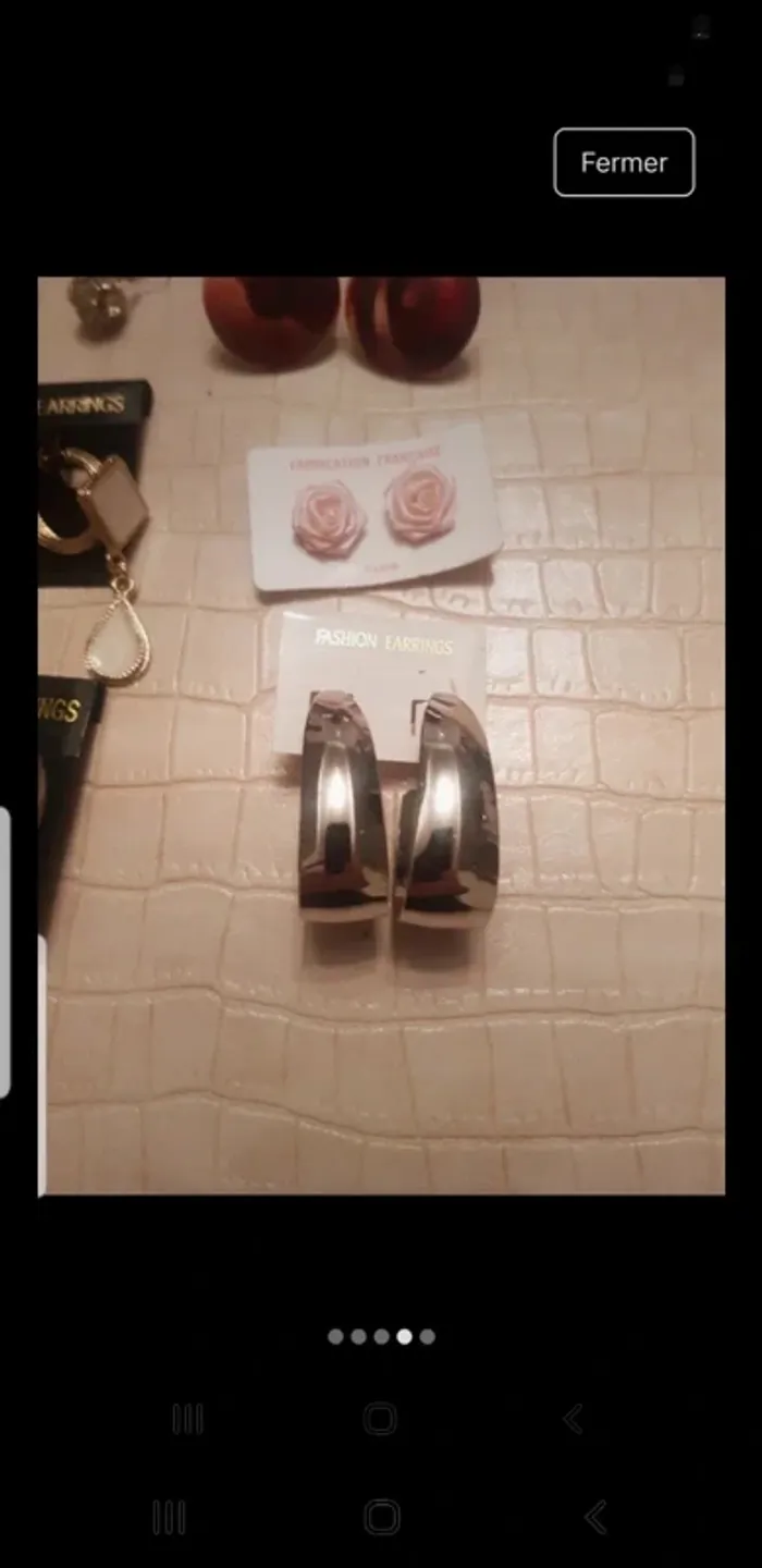Lot de 10 paires de boucles d'oreilles - photo numéro 6