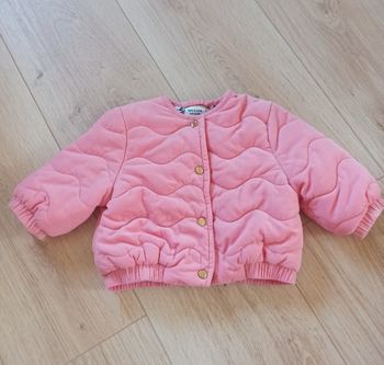 Manteau mi-saison rose et fleuri Tape à l'oeil - 6 mois / 68 cm comme neuf
