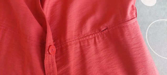 Superbe robe longue Mango XS rouge foncé coupe portefeuille très bon état - photo numéro 4