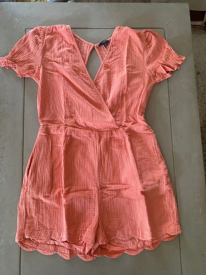 Combi short corail Kiabi Eco Conception en gaze de coton taille 38 - photo numéro 6