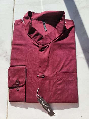 Chemise homme manches longue bordeaux Kariban – Taille XL – Neuve emballée