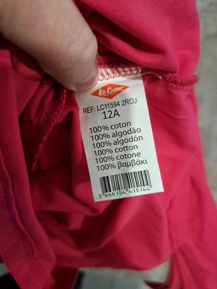 T-shirt rose/fuschia Lee Cooper - photo numéro 6