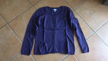 Gilet violet fille T12 ans Cyrillus