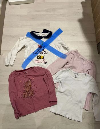 Lot 4 t-shirt manches longues