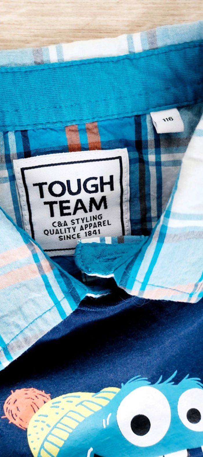 Chemise polo manches longues garçon bleu marine taille 116 6 ans C&A - photo numéro 3