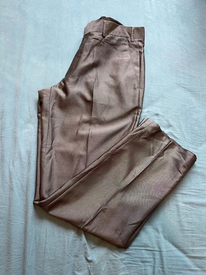 Pantalon de costume gris métallique