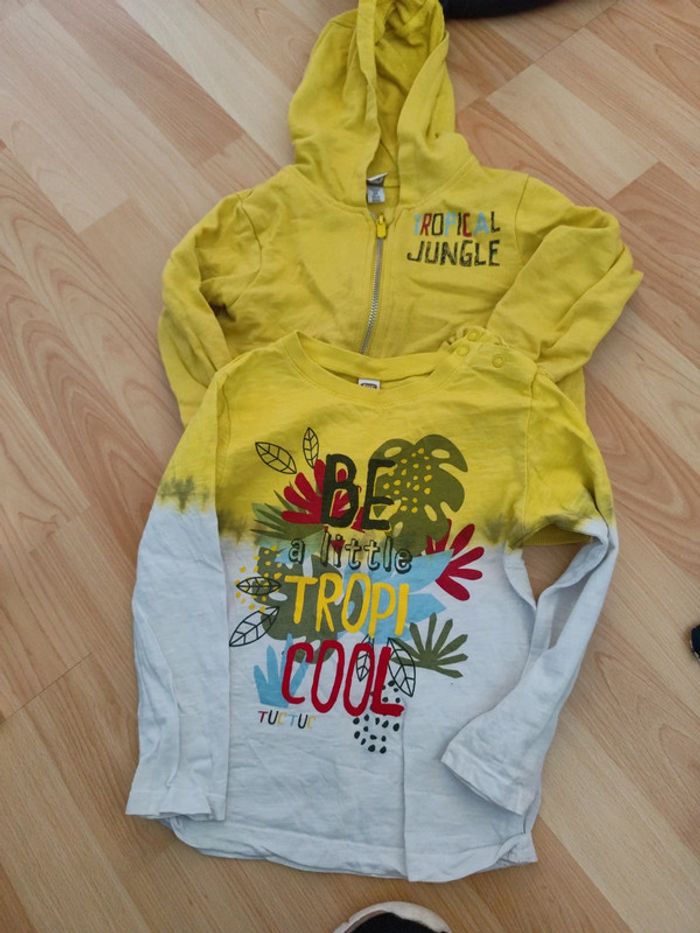 Lot sweat et t shirt manche longue