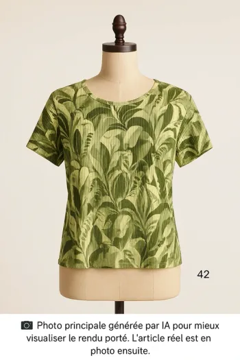 Blouse manches courtes extensible Daxon T42