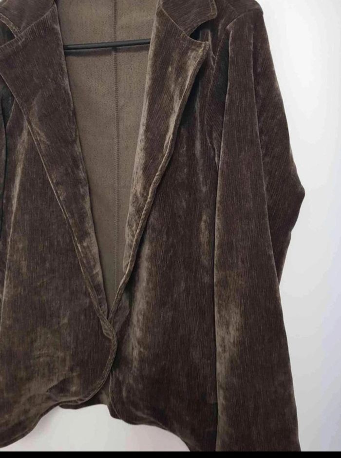 Blazer ouvert velour taille 38 40 - photo numéro 4