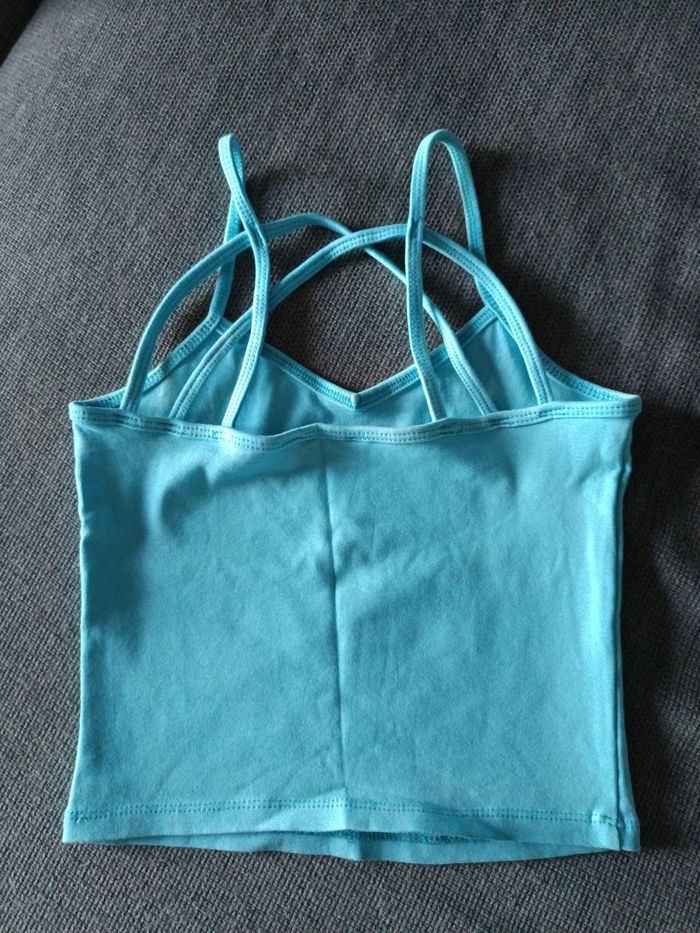 Débardeur crop-top Tally Weijl XXS turquoise très bon état - photo numéro 2