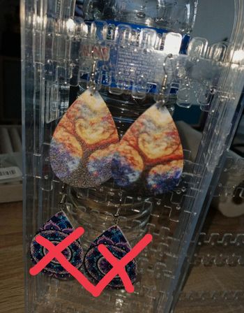 Boucles d'oreilles motif arbre art