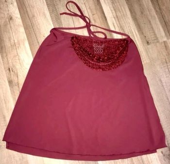 Paréo court bordeaux pain de sucre neuf