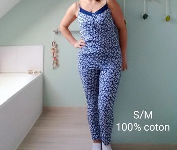 Jumpsuit / combi à fleurs 100 % coton