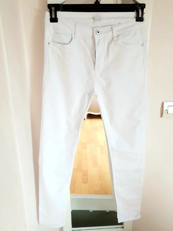 Jean skinny blanc femme