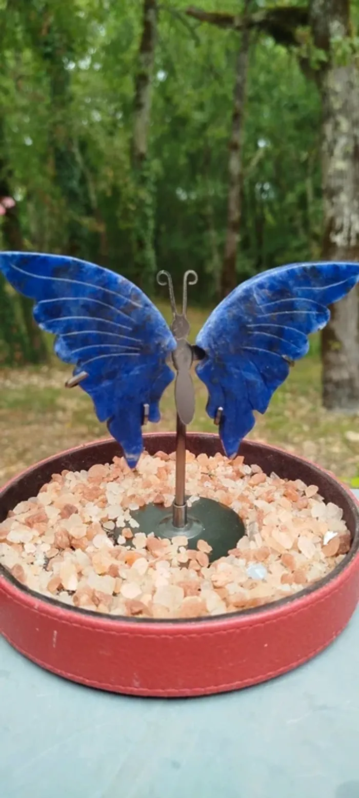 🦋 Papillon Bleu en Sodalite 💫Harmonie Cristalline - photo numéro 5