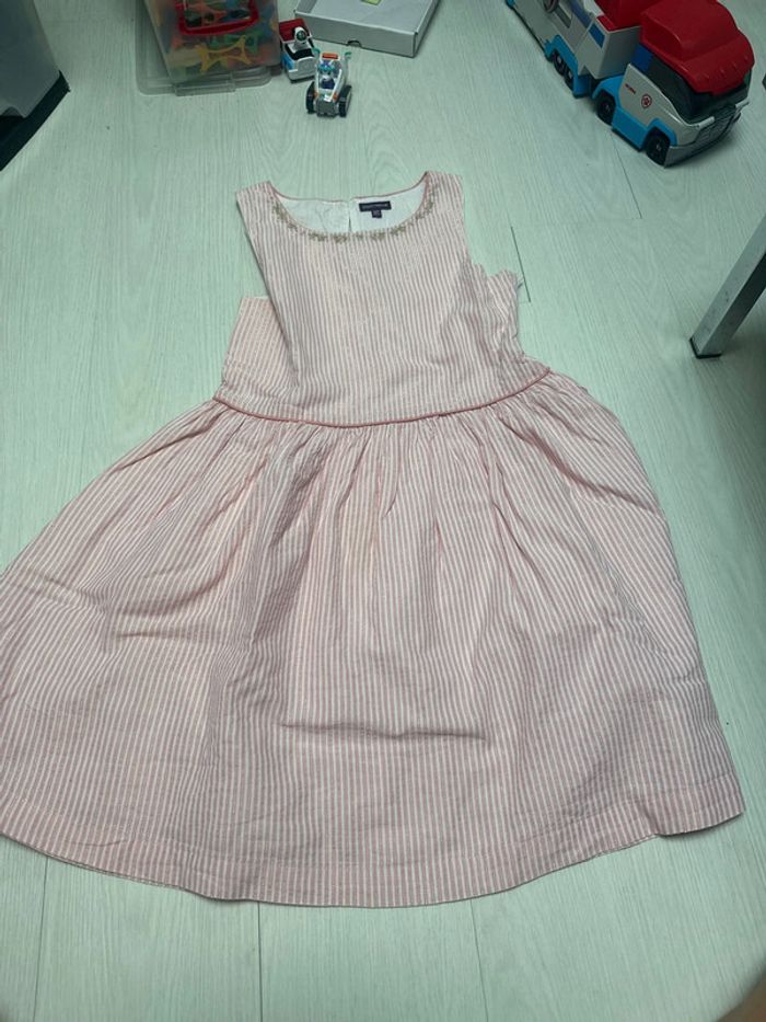 Robe rayée rose doré Sergent Major, 10 ans