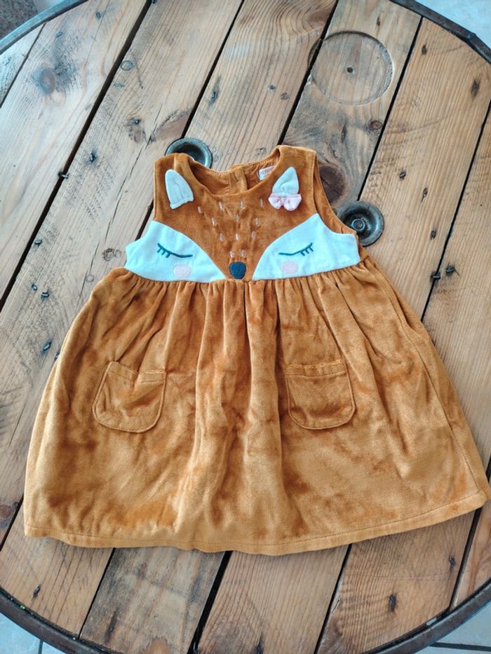 Robe renard bébé fille 24 mois
