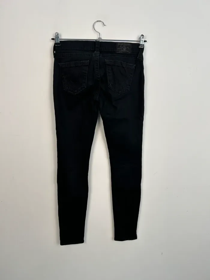 Jean True Religion Femme Noir W27 | Skinny | Taille 36 | Très Bon État | BP216