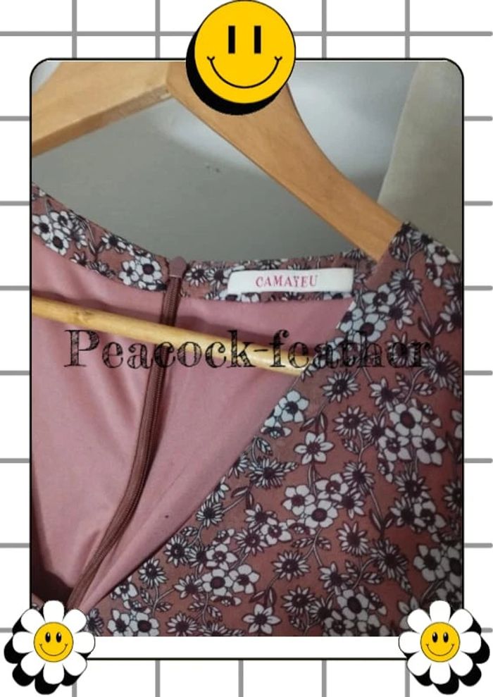 Robe rose camaïeu fleurie 42 - photo numéro 6
